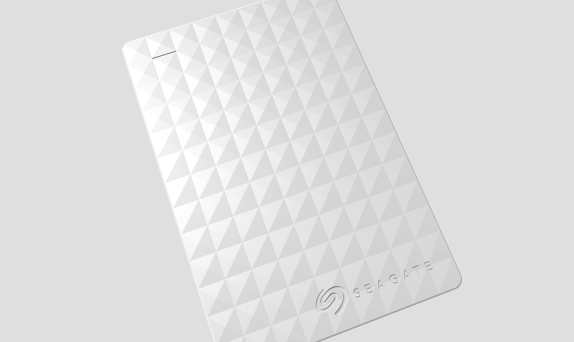 White seagate expansion close up shot by ashcraft design.